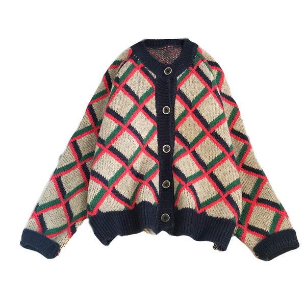 Γυναικεία ζακέτα με οβάλ λαιμόκοψη και φαρδιά μανίκια