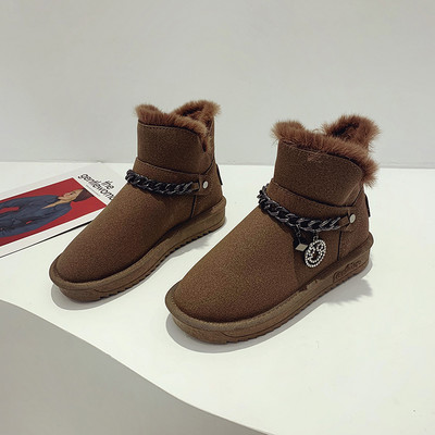 Šarene ženske čizme s metalnim lancem i dodatkom