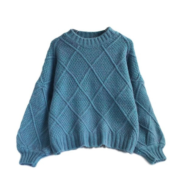 Naiste moodne ovaalse dekoltee ja laiade varrukatega kampsun