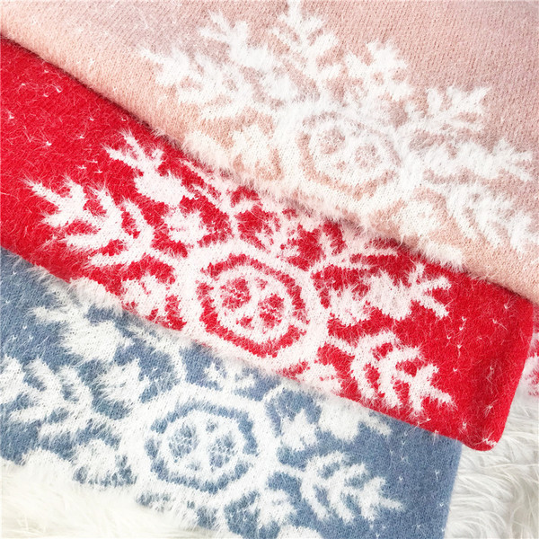 Χριστουγεννιάτικο πουλόβερ με γιακά για γυναίκες