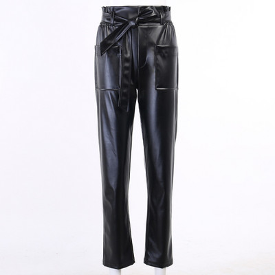 Moodsad nahkpüksid vöö ja taskutega