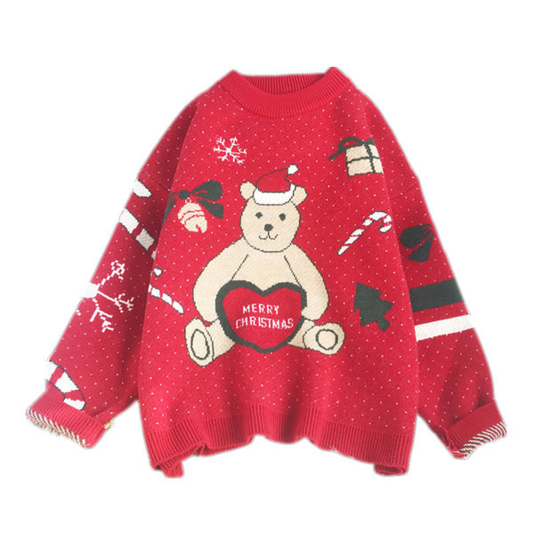 Modernus moteriškas megztinis – ovalia iškirpte ir ilgomis rankovėmis