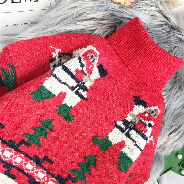 Γυναικείο πουλόβερ με ψηλό γιακά  - φαρδύ μοντέλο