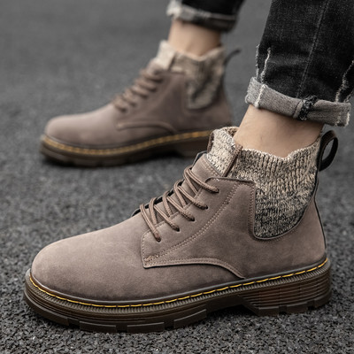 Ökoseemisnahast moodsad paeltega meeste saapad