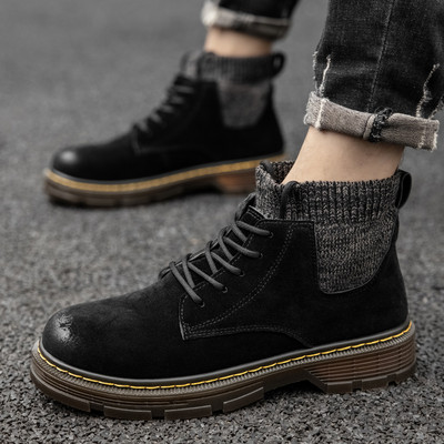 Ökoseemisnahast moodsad paeltega meeste saapad