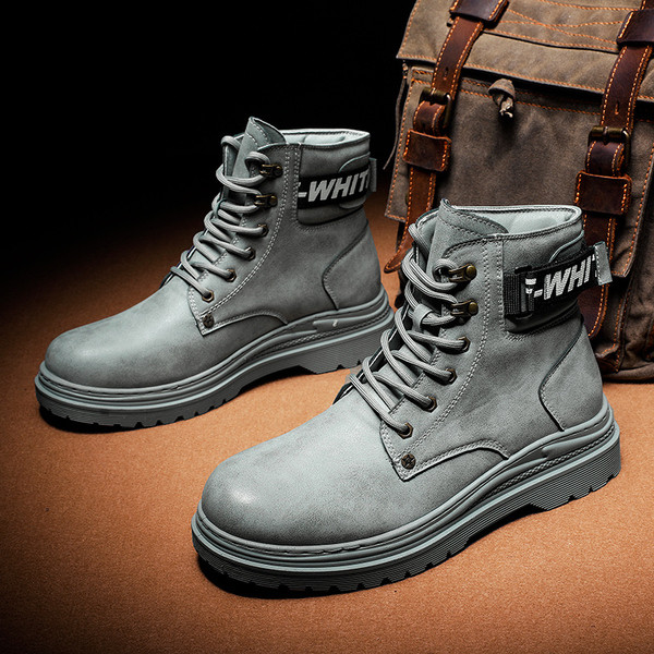 Žieminiai vyriški batai iš eko odos su raišteliais