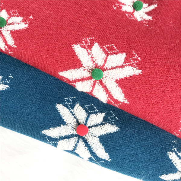 Naiste pikkade varrukate ja ümara kaelusega jõulukampsun