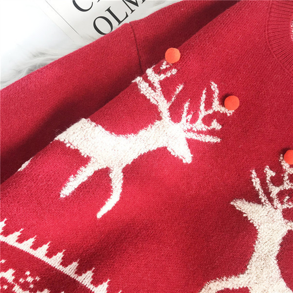 Uut mudelit naiste jõulukampsun ovaalse kaelusega