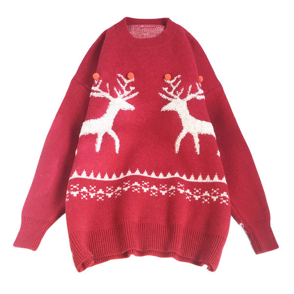 Uut mudelit naiste jõulukampsun ovaalse kaelusega