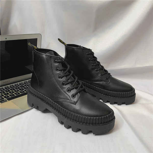 Ανδρικές casual μπότες από οικολογικό δέρμα με τραχιά σόλα