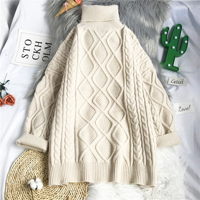 Vabaaja naiste kootud kampsun – lai kõrge kraega mudel