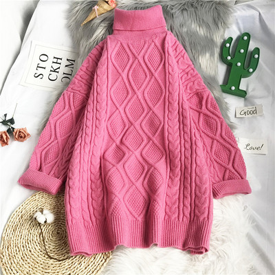 Vabaaja naiste kootud kampsun – lai kõrge kraega mudel