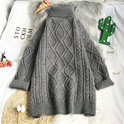 Vabaaja naiste kootud kampsun – lai kõrge kraega mudel