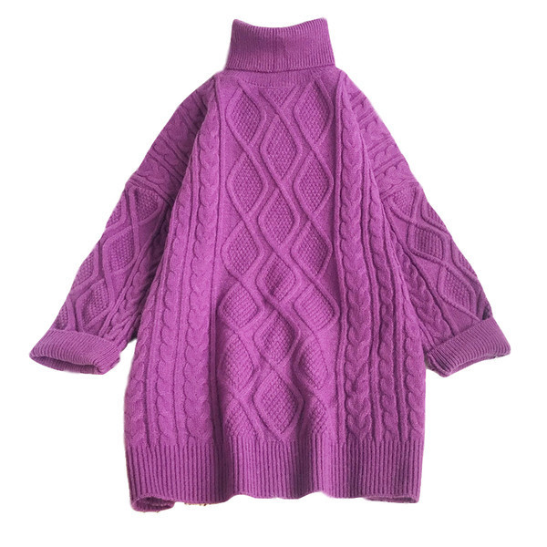 Vabaaja naiste kootud kampsun – lai kõrge kraega mudel