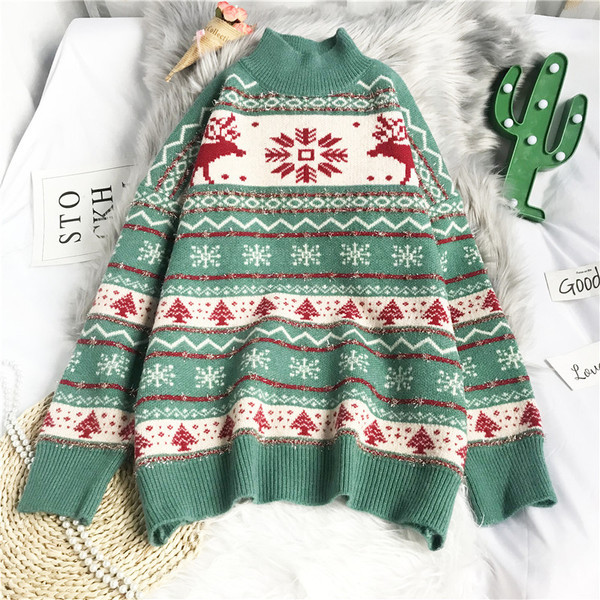 Kõrge kraega vabaaja kootud kampsun naistele