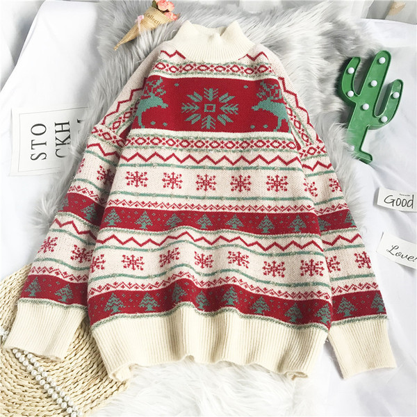 Kõrge kraega vabaaja kootud kampsun naistele