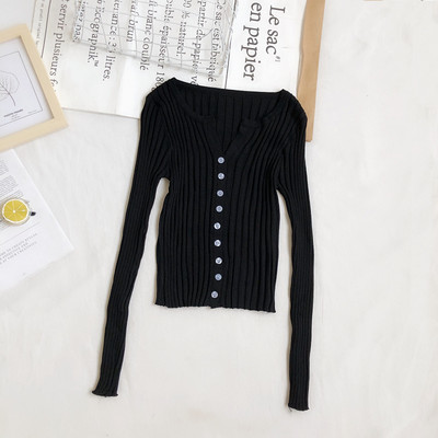 Γυναικεία ζακέτα ρετρό στυλ με λαιμόκοψη και κουμπιά