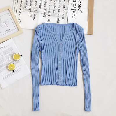 Γυναικεία ζακέτα ρετρό στυλ με λαιμόκοψη και κουμπιά