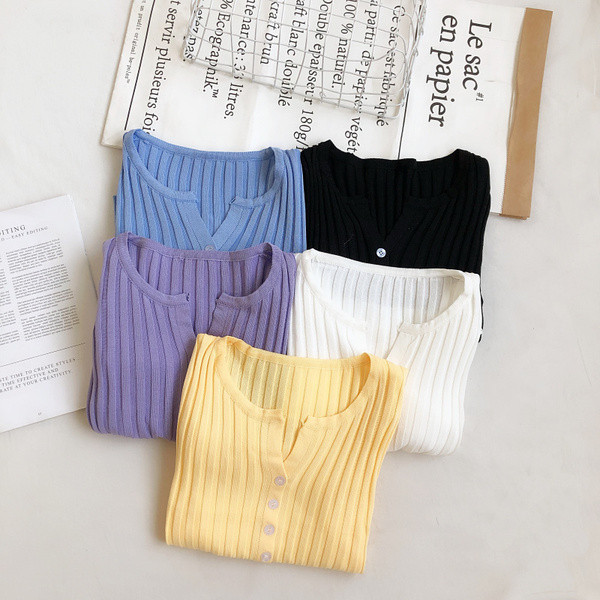 Γυναικεία ζακέτα ρετρό στυλ με λαιμόκοψη και κουμπιά