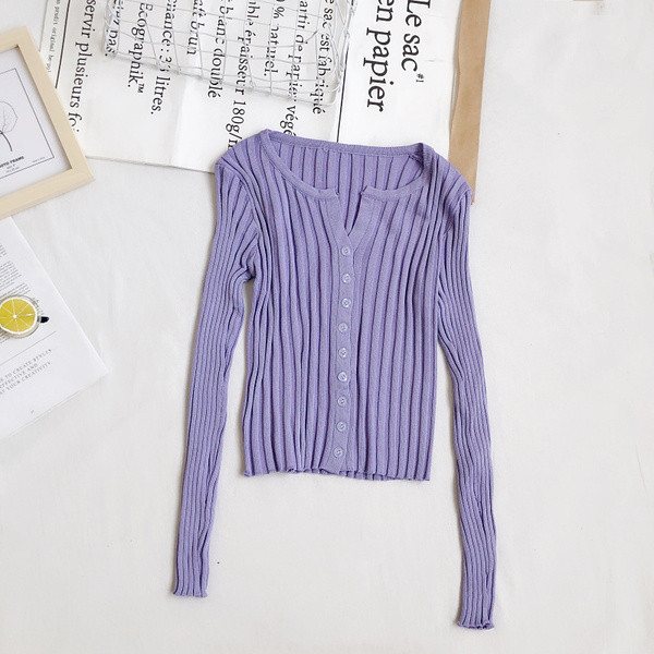 Γυναικεία ζακέτα ρετρό στυλ με λαιμόκοψη και κουμπιά