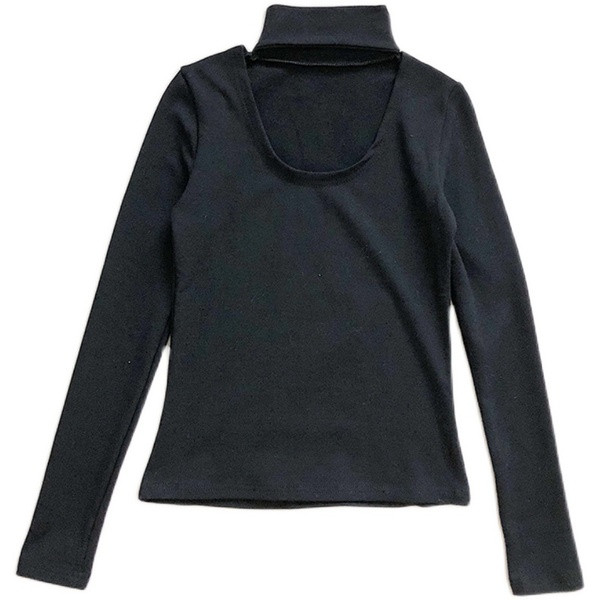 Ženska bluza s niskom kragnom i dugim rukavima