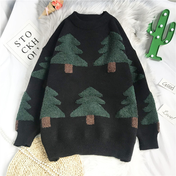 Pulover de dama modern cu decolteu oval si maneci lungi