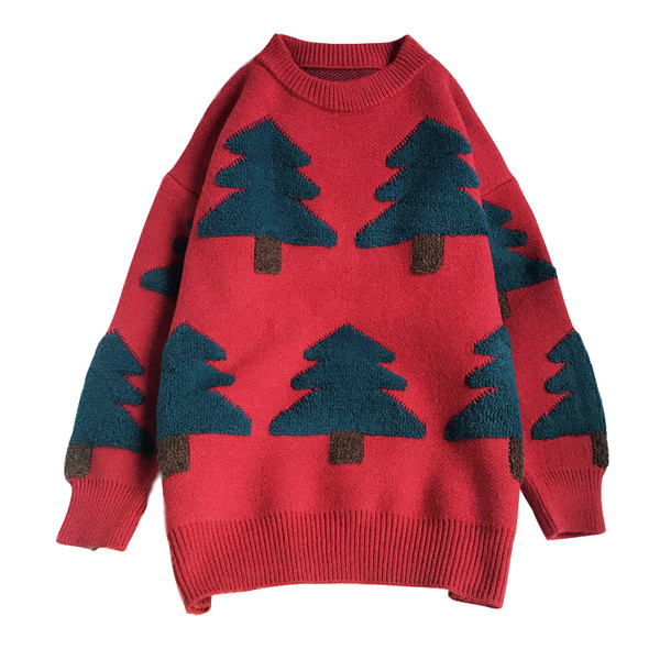 Pulover de dama modern cu decolteu oval si maneci lungi