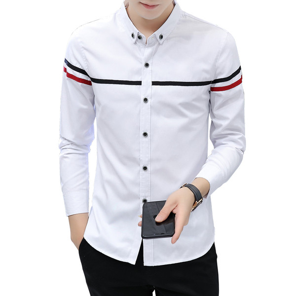 Cămașă bărbătească stilată cu nasturi-Model Slim