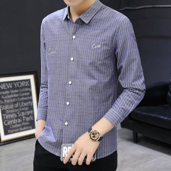 Uue mudeli tikandiga pikkade varrukatega meeste särk