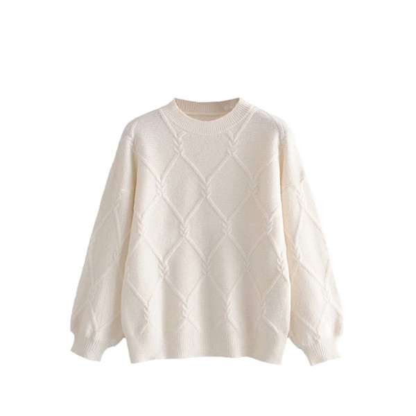 Ležeran džemper s ovalnim izrezom