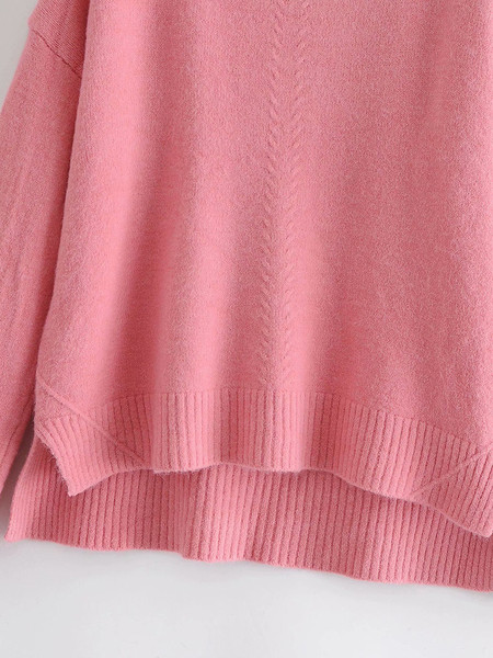 Πουλόβερ φαρδύ για γυναίκες με ημι-υψηλό γιακά
