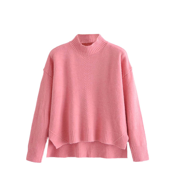 Πουλόβερ φαρδύ για γυναίκες με ημι-υψηλό γιακά