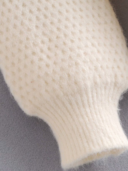 Γυναικείο πουλόβερ με στρογγυλή λαιμόκοψη κλασικό μοντέλο