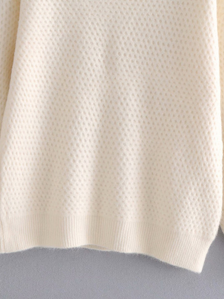 Γυναικείο πουλόβερ με στρογγυλή λαιμόκοψη κλασικό μοντέλο