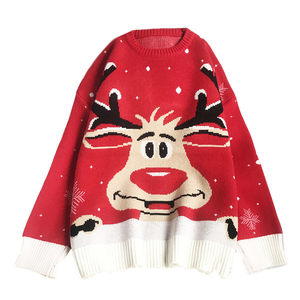 Uus mudel ovaalse dekoltee ja pikkade varrukatega jõulukampsun