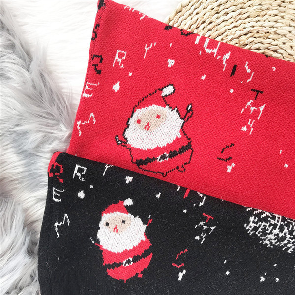 Νέο μοντέλο Χριστουγεννιάτικο πουλόβερ με χαμηλό κολάρο για γυναίκες