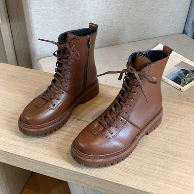 Naiste vabaaja saapad ökonahast paelte ja kareda tallaga