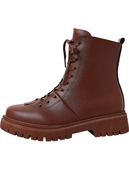 Naiste vabaaja saapad ökonahast paelte ja kareda tallaga