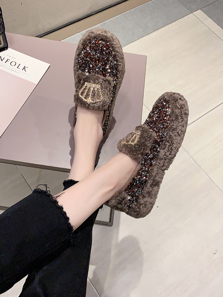 Lameda talla, udusulgede ja läikivate osakestega naiste vabaajajalatsid