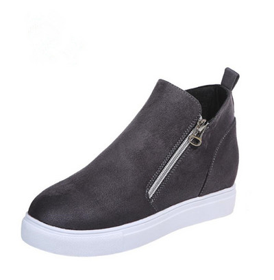 Adidasi de dama cu fermoar si platforma interioara pentru femei