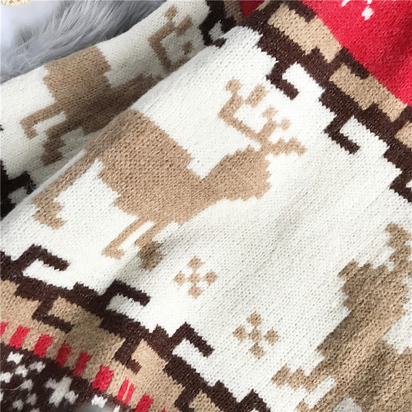 Lai kõrge kraega naiste kootud kampsun mudel