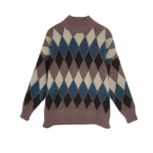 Casual naiste kampsun polo kraega - lai mudel