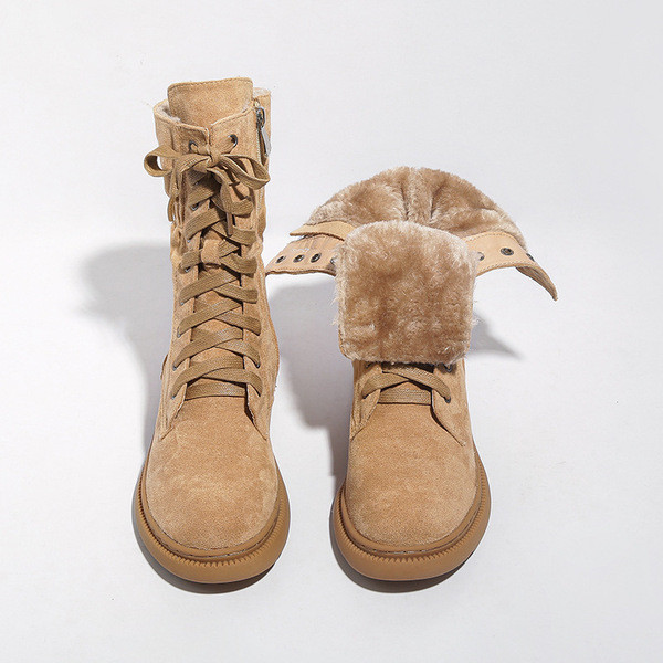 Rudens-žiemos batai iš ekologiškos zomšos su šiltu pamušalu