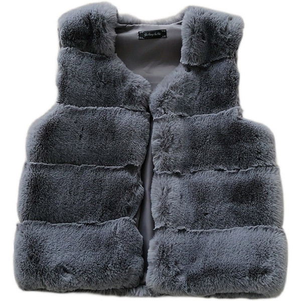 Dabartinė moteriška pūkinė liemenė apvalia iškirpte