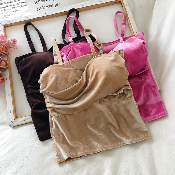 Modernus moteriškas aksominis apatinis trikotažas su plonais dirželiais