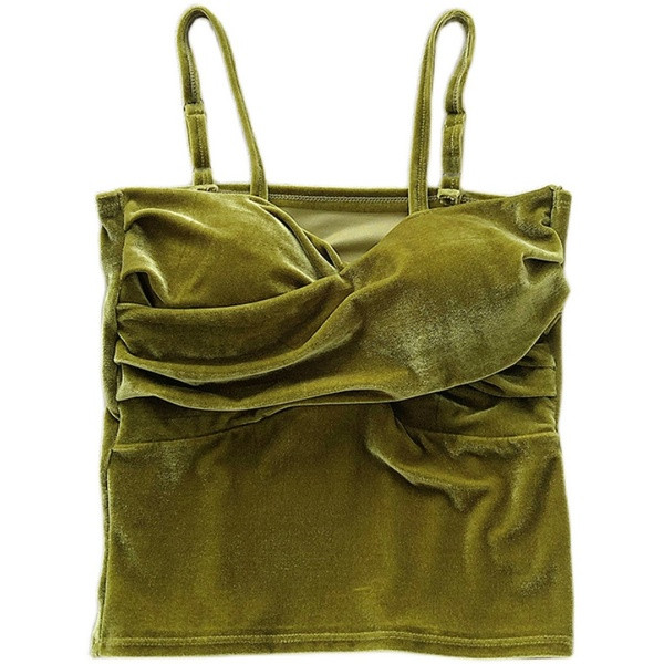 Modernus moteriškas aksominis apatinis trikotažas su plonais dirželiais