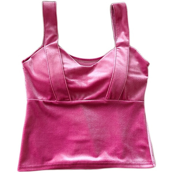 Naiste sametist tank top-retro stiilis