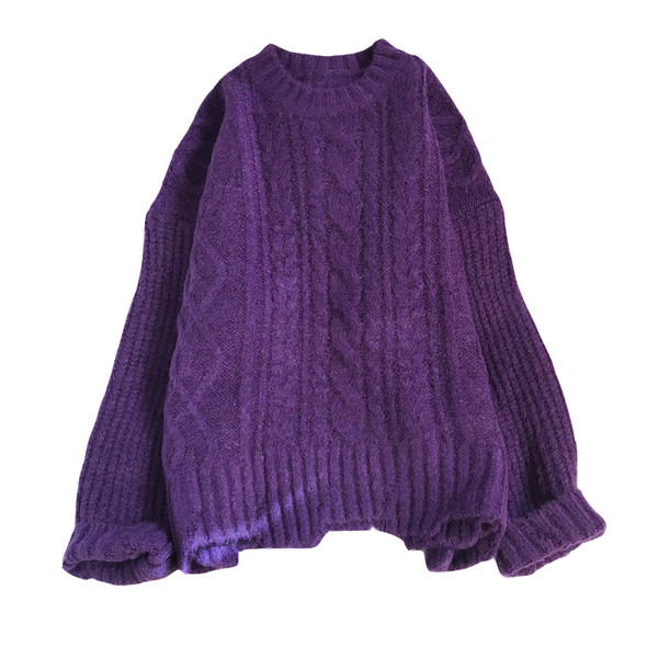 Νέο μοντέλο πλεκτό γυναικείο πουλόβερ με στρογγυλή λαιμόκοψη