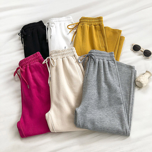 Laisvalaikio moteriškos kelnės su tamprėmis ir kišenėmis