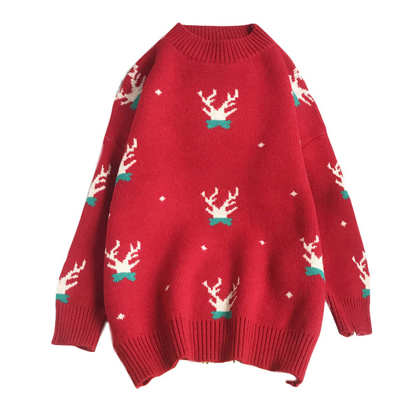 Naiste madala polo kraega kootud kampsun - lai mudel